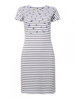 Barbour Exclusive Clovely Striped T Shirt Dress White