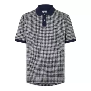 Pretty Green Houndstooth Polo Shirt - Blue