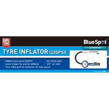 07905 Tyre Inflator (220PSI) - Bluespot