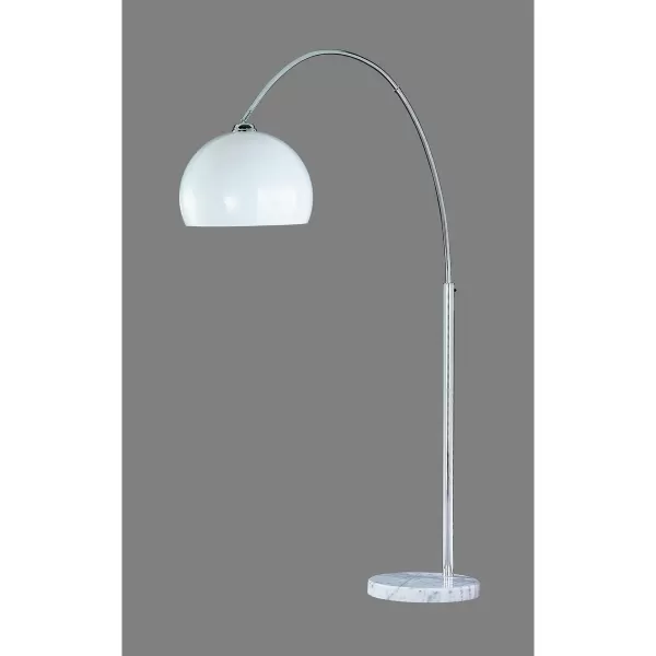 Sola Modern Arc Floor Lamp Chrome with Footswitch