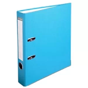 Exacompta Lever Arch File A4 S50mm Card/PP, 2 Rings, Light Blue, Pack of 20