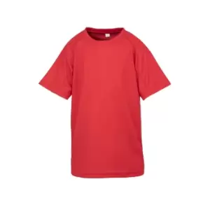 Spiro Impact Childrens/Kids Junior Performance Aircool T-Shirt (5-6 Years) (Red)