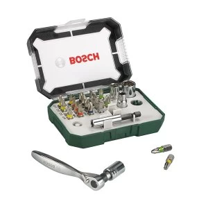 Bosch 26pc Screwdriver Bit and Mini Ratchet Set