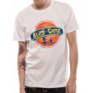 Rick And Morty - Blips And Chitz Mens X-Large T-Shirt - White