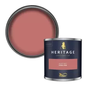 Dulux Heritage Velvet Matt Coral Pink Matt Emulsion Paint 125ml