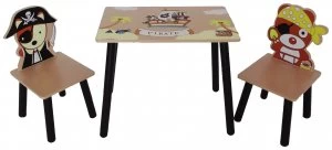 Kiddi Style Pirate Theme Table and 2 Chairs