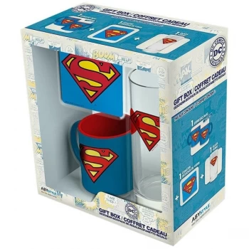 Dc Comics - Glass 29cl + Coaster + Mini Mug Superman Gift Box