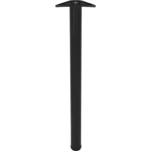 Rothley Worktop Leg 60mm x 870mm Matt in Black Steel