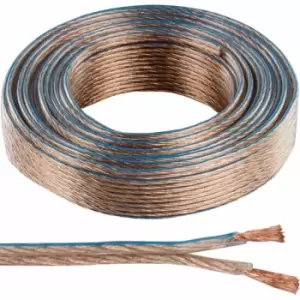 Loops - 25m (82 ft) Quality Speaker Cable 1.5mm 16 awg Wire Reel Drum Amp HiFi Loud cca Strands
