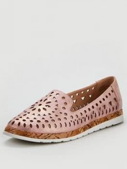 Wallis Lasercut Ballerina Shoes - Blush, Size 3, Women