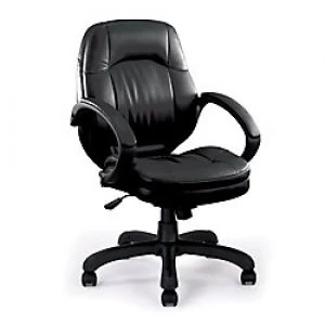 Nautilus Designs Ltd. Stylish High Back Leather Effect Executive Armchair - Black