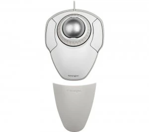 KENSINGTON K72500WW Wired Optical Mouse Orbit with Scroll Ring - White & Silver, White