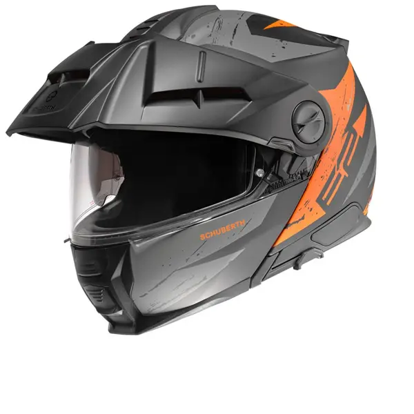 Schuberth E2 Explorer Black Orange Modular Helmet 2XL
