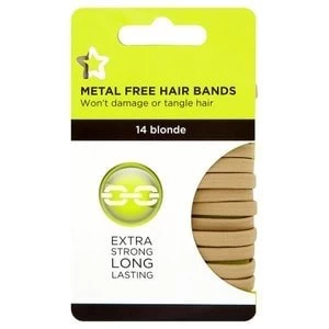 Superdrug Hair Bands Blonde Large x14