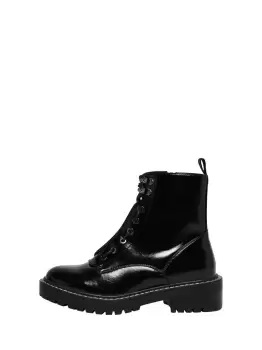 ONLY Leather Look Boots Women Black