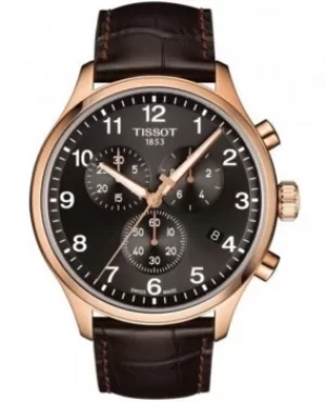 Tissot Chrono XL Classic Black Dial Brown Leather Strap Mens Watch T116.617.36.057.01 T116.617.36.057.01