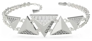 Guess Guess Explosion Double Chain Triangles Silver Jewellery