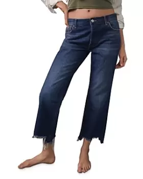 Free People Maggie Mid Rise Straight Jeans in Rolling River