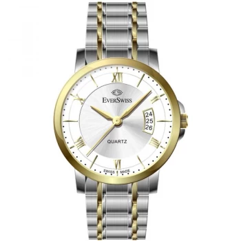 EverSwiss White and Two-Tone Gold Mens Watch - 4138-gts