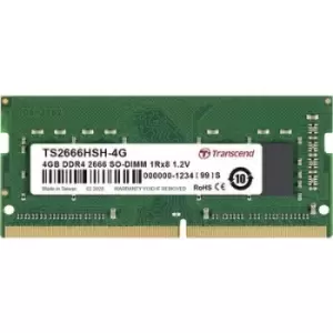 Transcend TS2666HSH-4G Laptop RAM card DDR4 4GB 1 x 4GB Non-ECC 2666 MHz 260-pin SO-DIMM CL19 TS2666HSH-4G