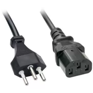 LINDY Current Cable [1x Switzerland plug - 1x IEC C13 socket ] 0.70 m Black