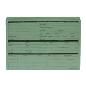 Custom Forms Personnel Wallet Green Pack of 50 PWG01 SF16113
