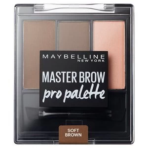 Maybelline Master Brow Pro Palette Kit Soft Brown 3.4g Brown