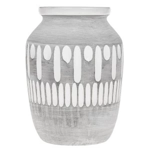 Inca Grey Urn Vase Large