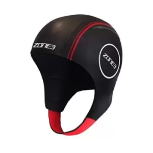 Zone3 Neoprene Swim Cap Black/Red Medium