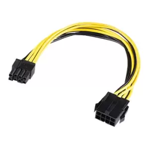 Akasa 12V ATX 8 Pin zu 6+2 PCIe-Kabel - Cable - 0.2 m
