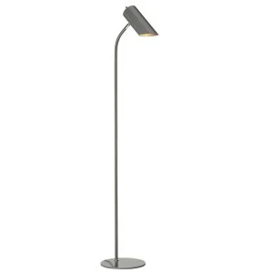 1 Light Floor Lamp - Dark Grey Polished Nickel, E27