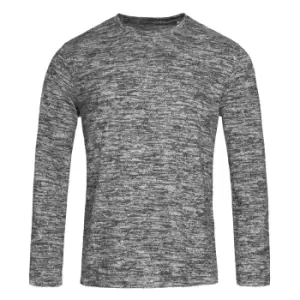 Stedman Mens Stars Crew Neck Knitted Sweater (L) (Dark Grey Melange)