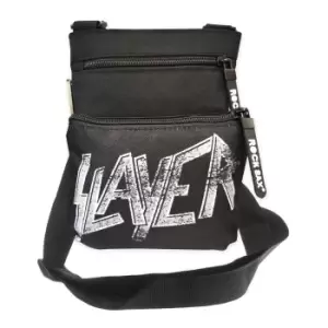 Rock Sax Distorted Slayer Logo Crossbody Bag (One Size) (Black)