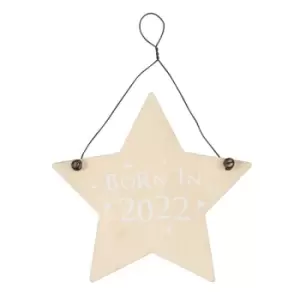 Born in 2022 Wooden Hanging Sign