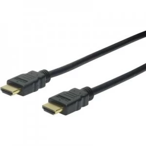 Digitus HDMI Cable 3m Audio Return Channel, gold plated connectors, Ultra HD (4k) HDMI Black [1x HDMI plug - 1x HDMI plug]