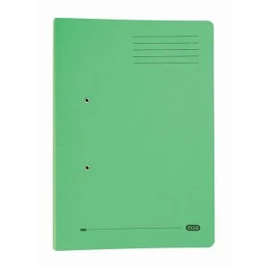 Elba StrongLine Foolscap Spring Pocket File 320gsm 36mm Green Pack of 25