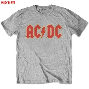 AC/DC - Logo Kids 7 - 8 Years T-Shirt - Grey