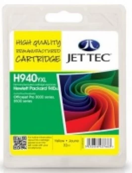 HP940XL C4909AE Yellow Remanufactured JetTec Ink Cartridge H940YXL
