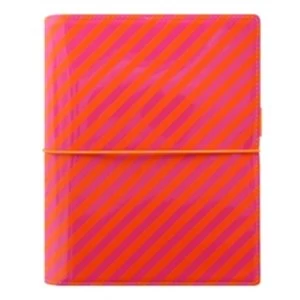 Filofax Domino Patent A5 Orange Pink STRI