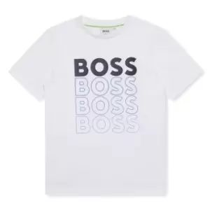 Boss Multi Logo T-Shirt Junior Boys - White