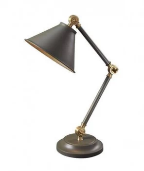 1 Light Table Lamp Grey, Aged Brass, E27