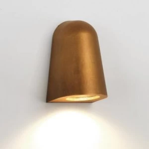 1 Light Outdoor Wall Light Antique Brass IP65, GU10