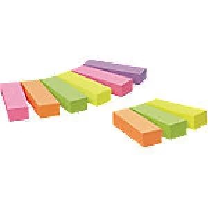 Post-it Index Flags 670P63 Assorted Plain Not perforated 15 x 50 mm 9 Pieces of 100 Strips