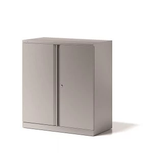 Bisley Cupboard Steel Low 2 Door 1 Shelf w914 x d470 x h1000 1015mm Grey