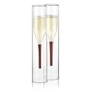 Thumbs Up Inside Out Champagne flutes
