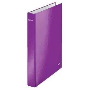 Leitz WOW A4 Ring Binder 2 D-Ring 250 Sheets Maxi Purple Pack of 10
