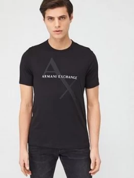 Armani Exchange AX Tonal Logo T-Shirt Black Size M Men