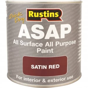 Rustins ASAP All Surface All Purpose Paint Red 250ml