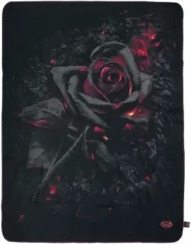 Spiral Burnt Rose Blankets black