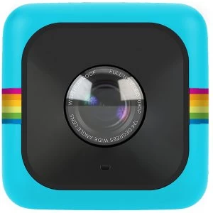Polaroid Cube+ WiFi 1440p Lifestyle Action Camera with MicroSD Card and Polaroid Bumper Case - Blue